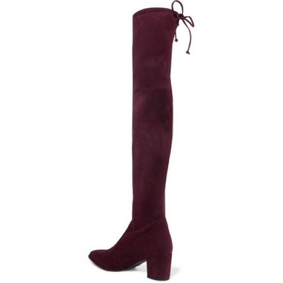 Stuart Weitzman Thighland Cabernet Suede Over The Knee Boot 7.5 - Picture 1 of 16